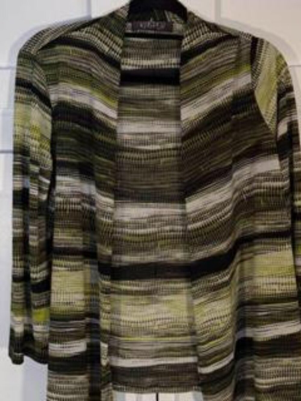 Kasper Open Front Jacket M Green EUC